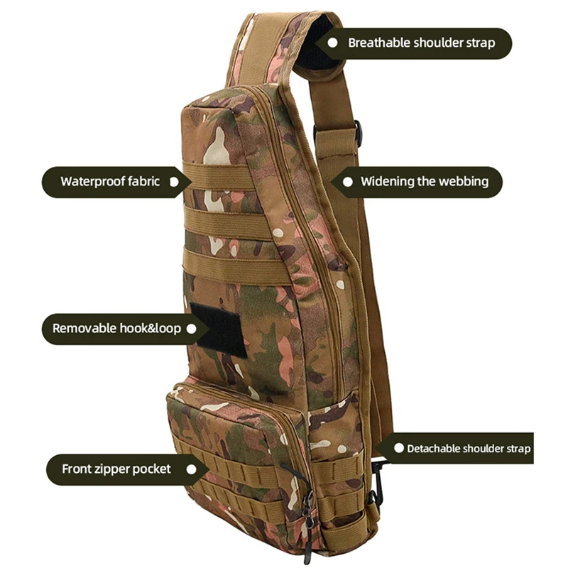 

Tactical Lure Fishing Bag Large Storage Outdoor Travel Hunting Hiking Camping Chest Bags Portable Short Trip Crossbody Pack