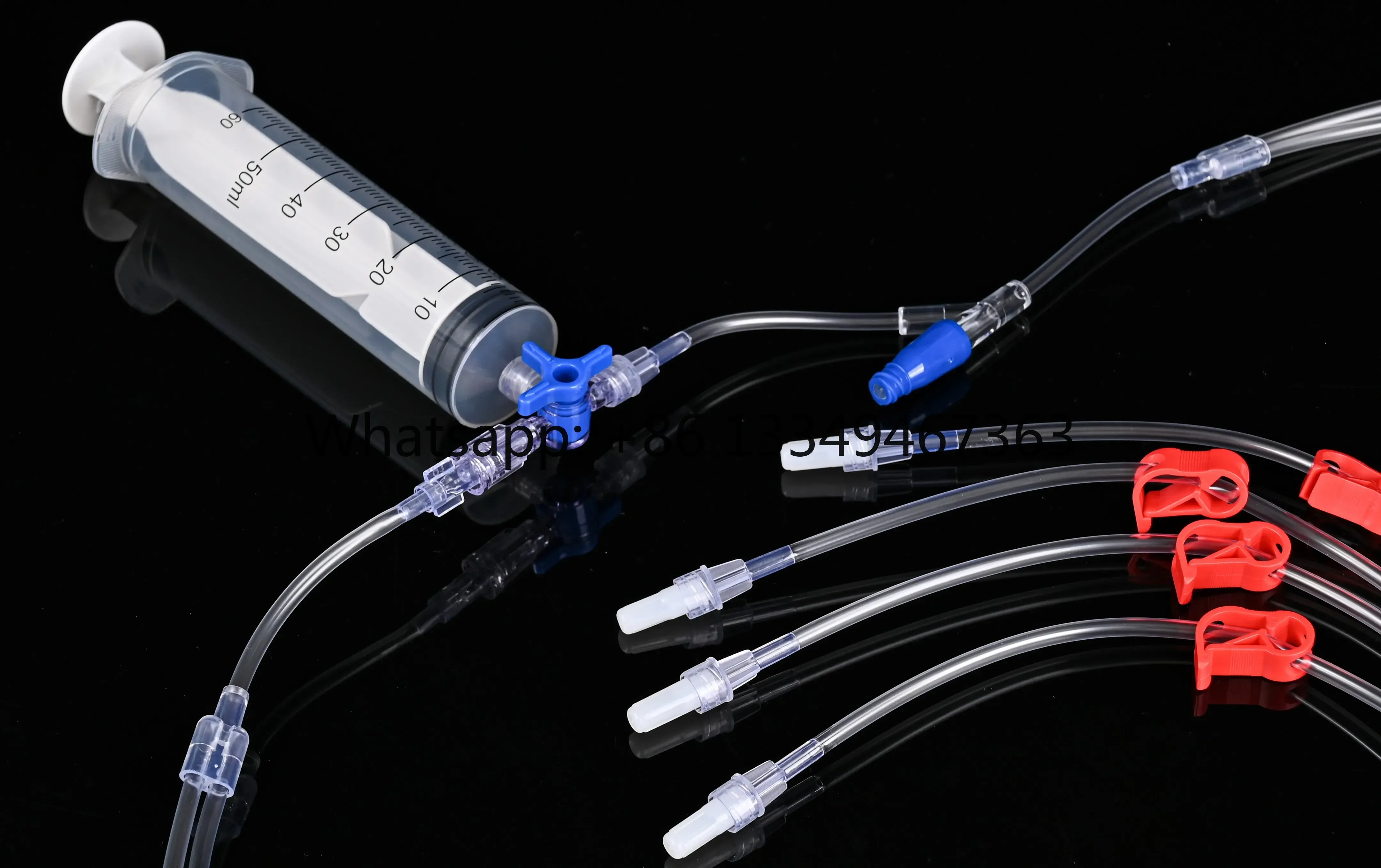 

High qualityManifold Tubing Set Sub-system 5-ways With Pinch Clamp PVC Tubing