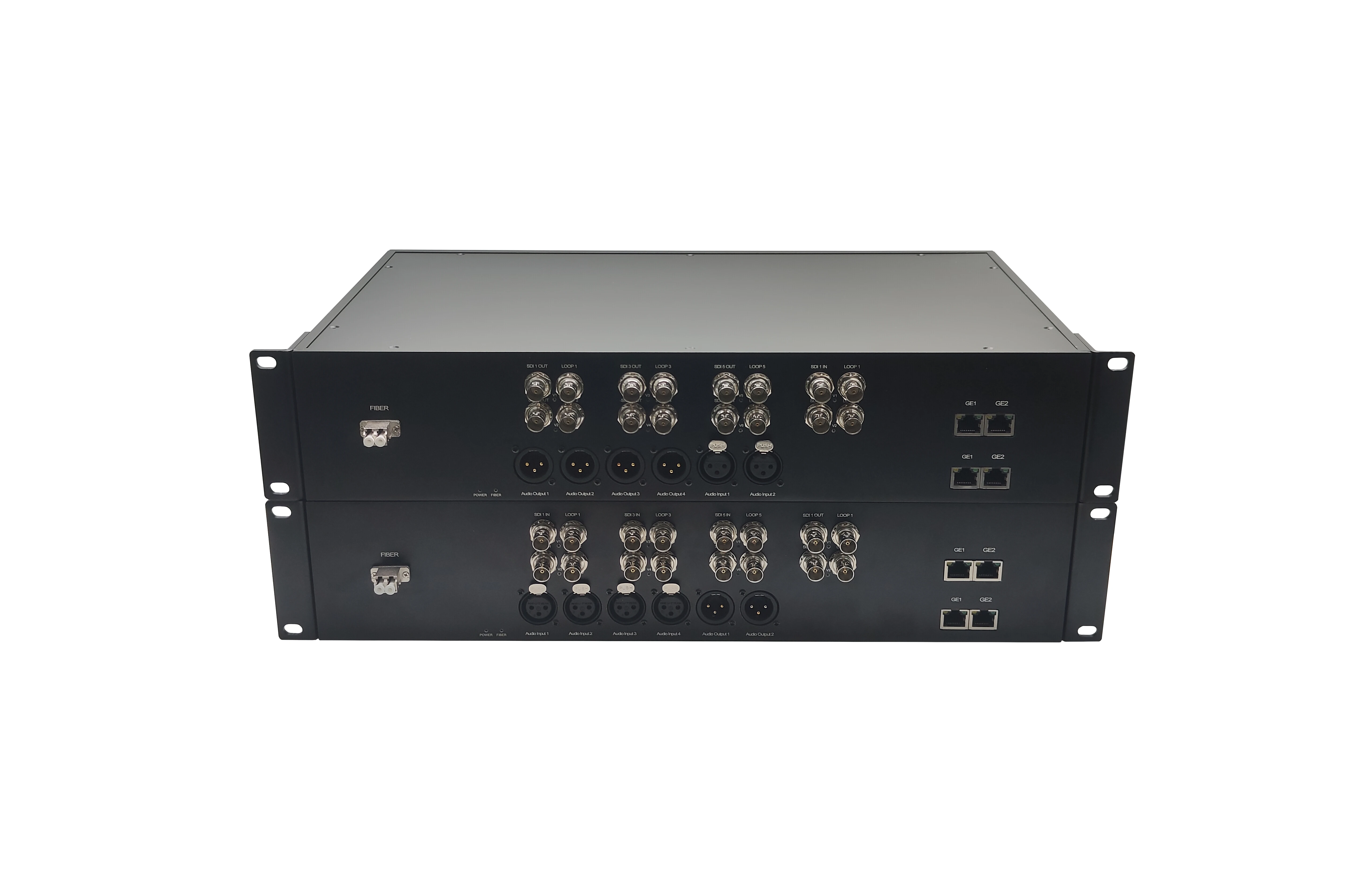 12G SDI Fiber Optic Video/Ethernet Transmitter & Receiver Single-mode 8-Channel up to 20km Converter