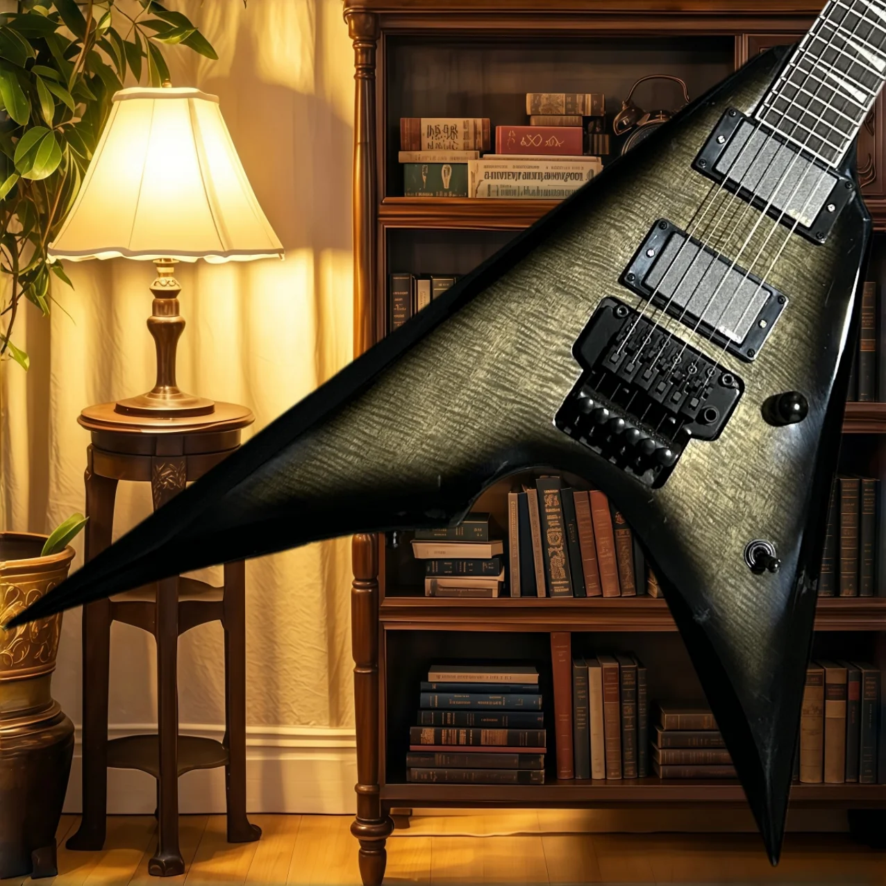 Deutsche, versandfertige Rockgitarre, graue Streifen, verstellbarer Steg, HH-Tonabnehmer, Palisanderhals, praktisches Geschenk für das Musiklernen