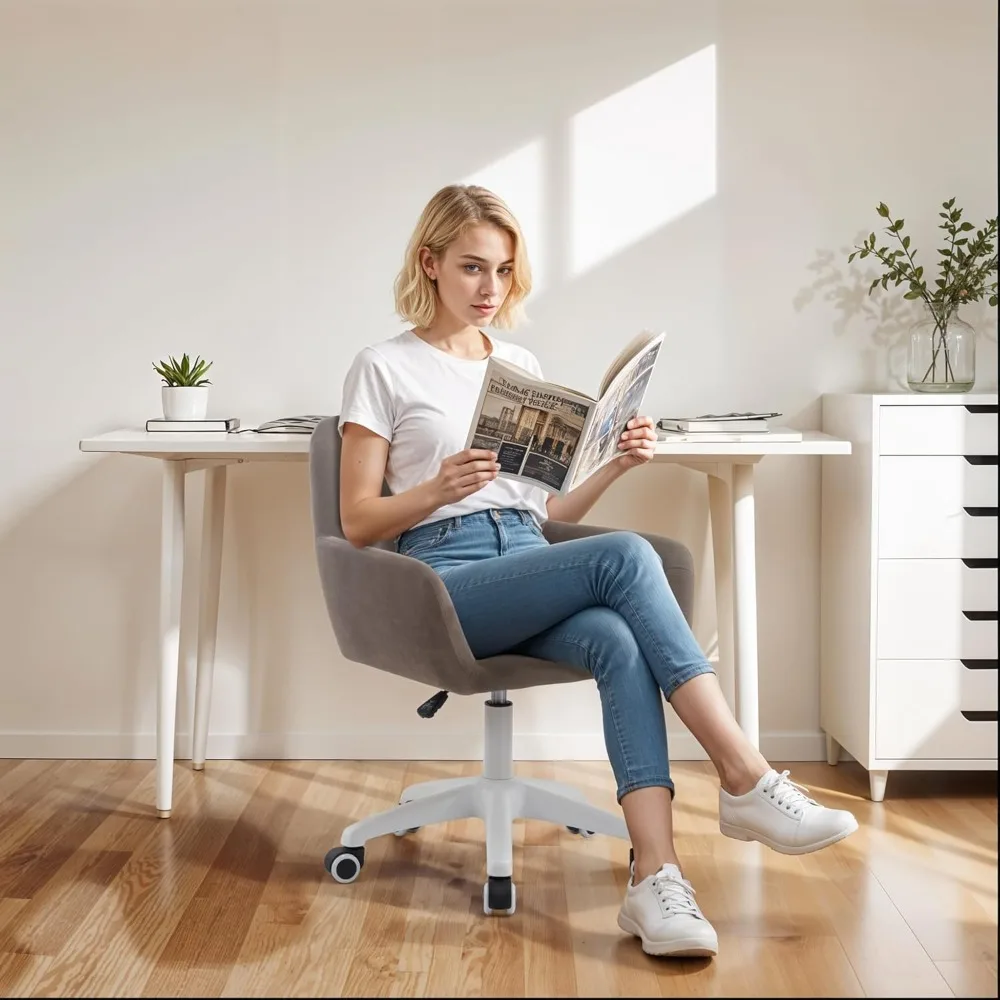 Luksusowe obrotowe krzesło biurowe: ergonomiczne krzesło do biurka komputerowego z obrotem 360 stopni °   Obrotowe i regulowane pod kątem wysokości siedziska dla komfortowego siedzenia