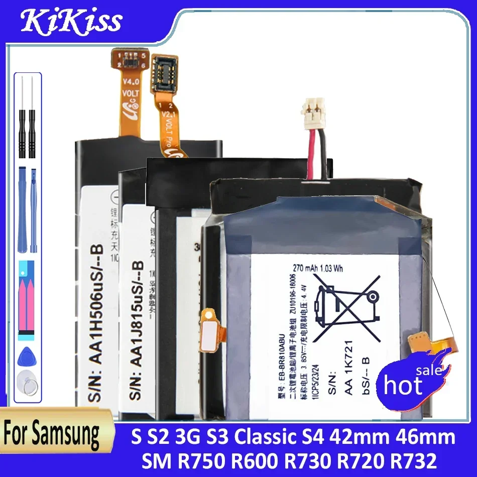 Battery For Samsung Watch S S2 3G Sport S3 Classic S4 42mm 46mm SM R750 R600 R730 R720 R732 R760 R770 R765 R800 R810 R805