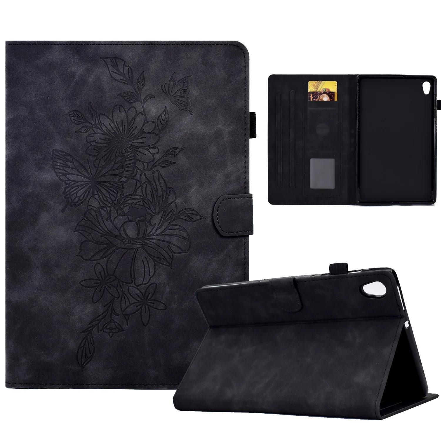 

Flip leather butterfly embossing Card slot wallet Cover For Lenovo Tab M10 HD Gen 2 10.1 inch shockproof Tablet protective cover