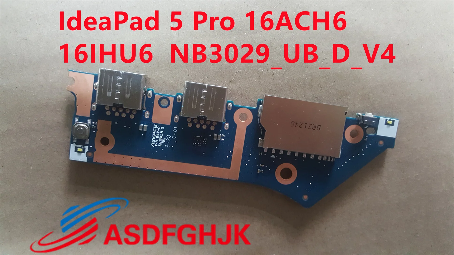 Imagem -03 - Placa io do Leitor de Cartão sd Usb Original Power Boost Lenovo Ideapad 16ach6 16ach6 16ach6 Pro16ihu6 Nb3029 _ ub _ v4 5c50s25201