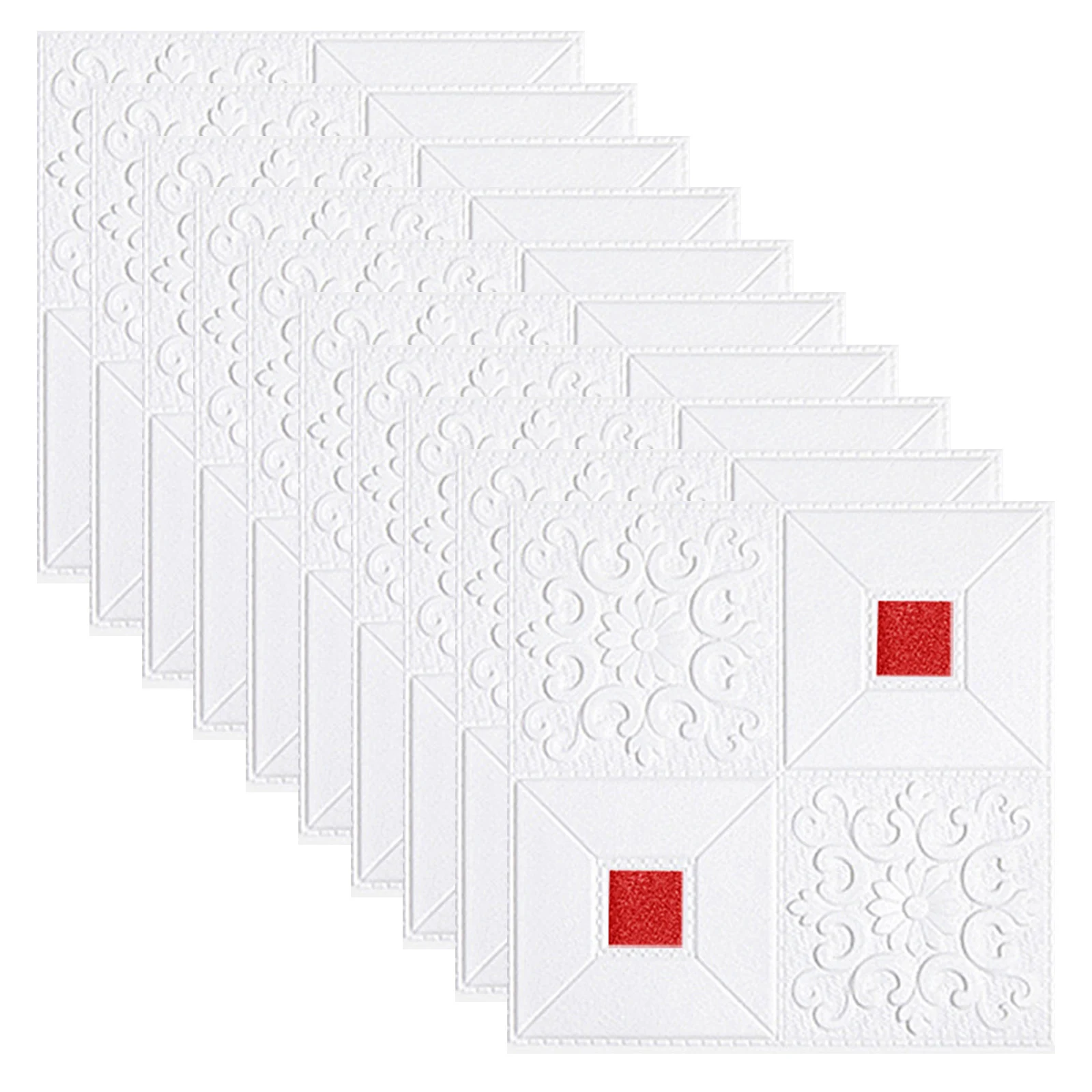 Silver Blue Gold Green Lake Blue Purple Red Rose Red 3D Wall Panels Wall Sticker 10 Packs 3MM DIY PE Foam Strong Adhesion