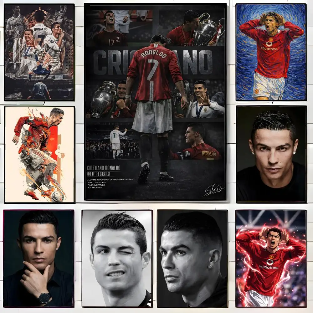 Football Legend Cristiano Ronaldo Poster Wall Art Print Decorative Mural Home Decor Gift Unframed