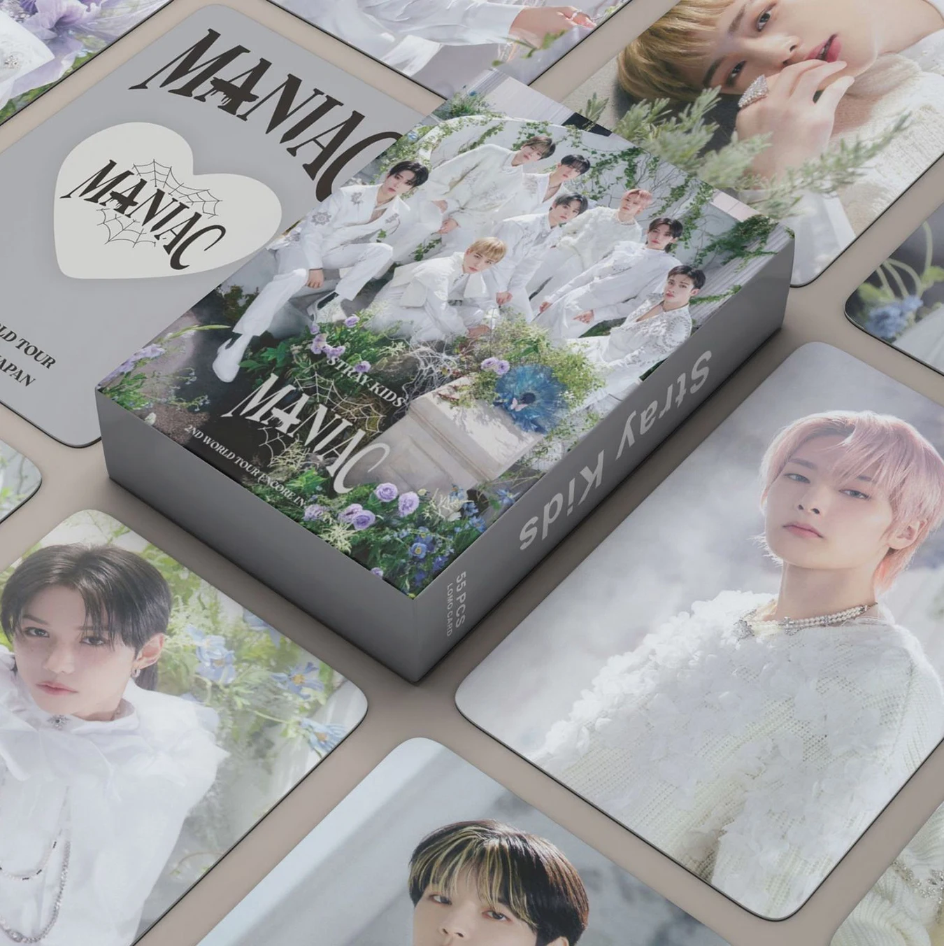 Ensemble de cartes photo K-pop Stray Kids, MANIAC, JAPAN, ENCORE, Druo, nouvel album photo 40%, carte photo HD de haute qualité, 55 pièces 55pcs/set Kpop Stray kids MANIAC JAPAN ENCORE Lomo Card New Album Photo album