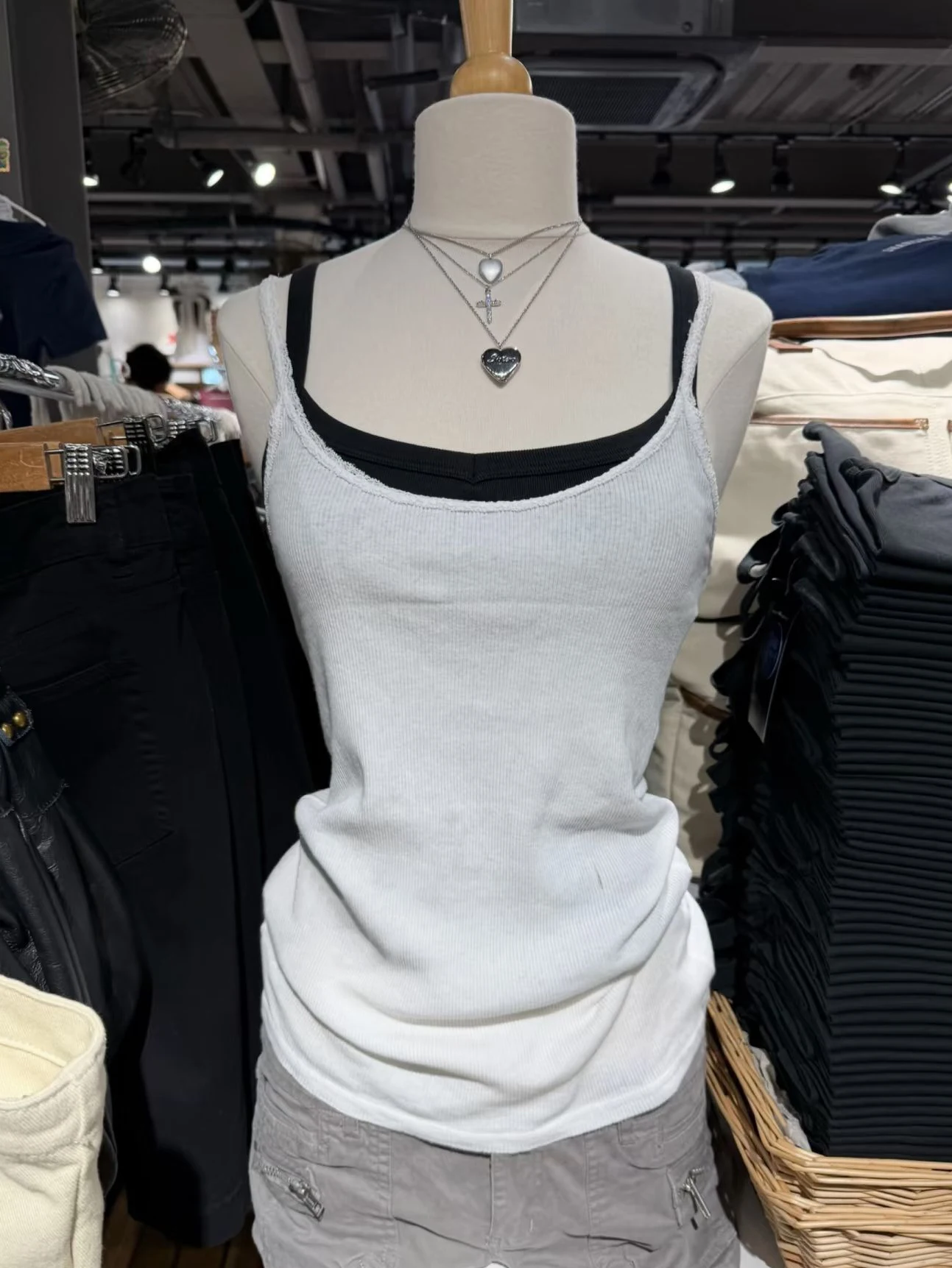 Lace Trim Solid Ribbed Tank Top Woman Summer U Collar Cotton Slim Camisole Female Casual Simple All-match Basic Camis Y2k Tops