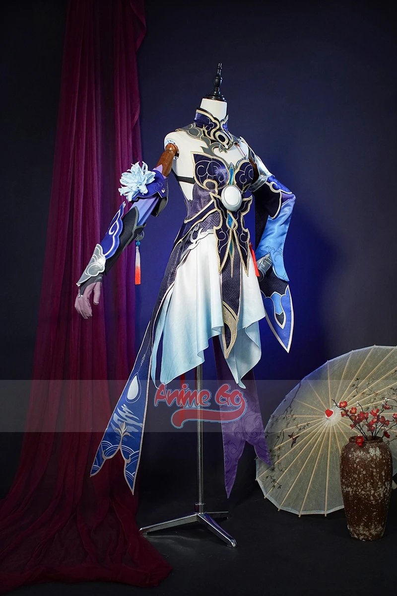 Game Honkai Star Rail Jingliu Cosplay Costume Legging Embroidery Upgrade Dress Women Halloween Party Outfits C08331-AA