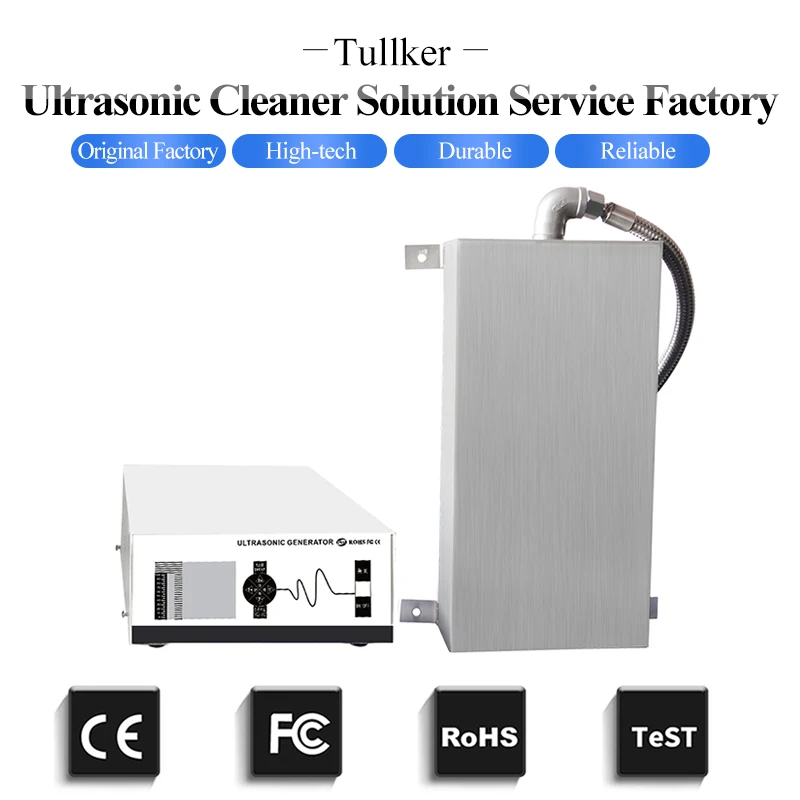 Tullker 300W 3000W Immersible Ultrasonic Cleaner Board Panel Vibration Transducer Pack Metal Oil Parts Ultra Cleaning Machine