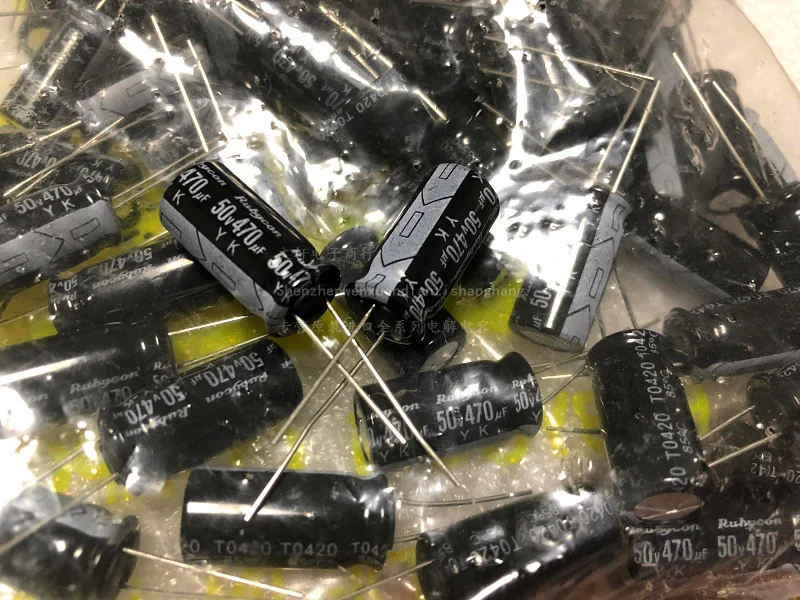 2024 NEW 10pcs Rubycon imports of electrolytic capacitors 50v470uf 470uf 50v 10*20 precious stones Yk