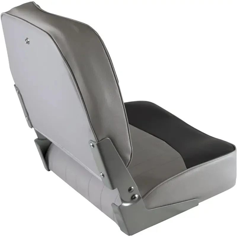 Auto Accessories 8WD734PLS-664 Low Back  Marine Boat Seat Grey Charcoal Fishing Vessel Seat