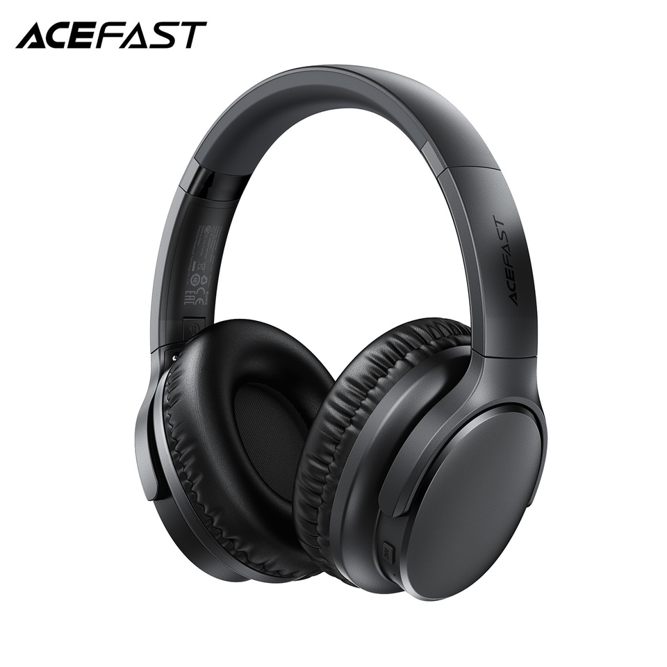 ACEFAST Wireless Bluetooth 5.4 Over Ear Headphone Low latency Gaming Earbuds with 40MM Speaker Foldable Music Sports Headphones