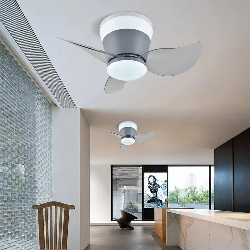 Modern minimalist ceiling fan light mini ultra-thin LED ceiling light restaurant narrow space variable frequency ceiling light