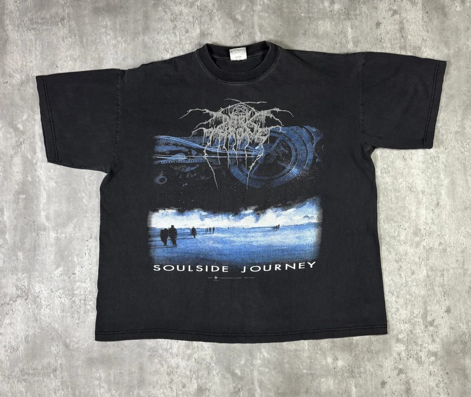 Camiseta Vintage Darkthrone Band 2001 Soulside Journy Black Metal talla XL