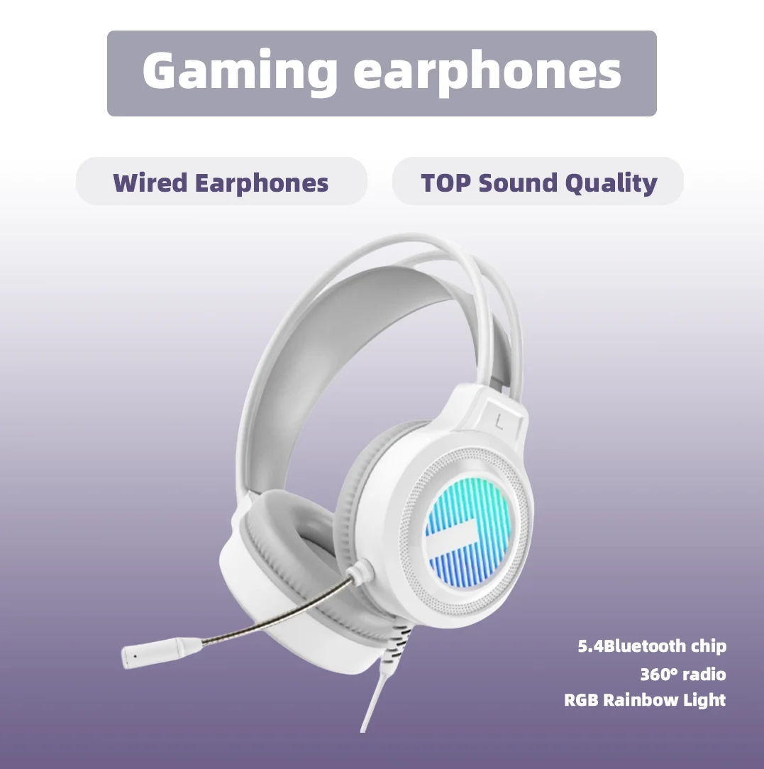 

SW-G8 Gaming Headset, Wired Earphone 7.1 Channel Noise Cancelling Multi-functional Headset, Suitable For Computers And Laptops
