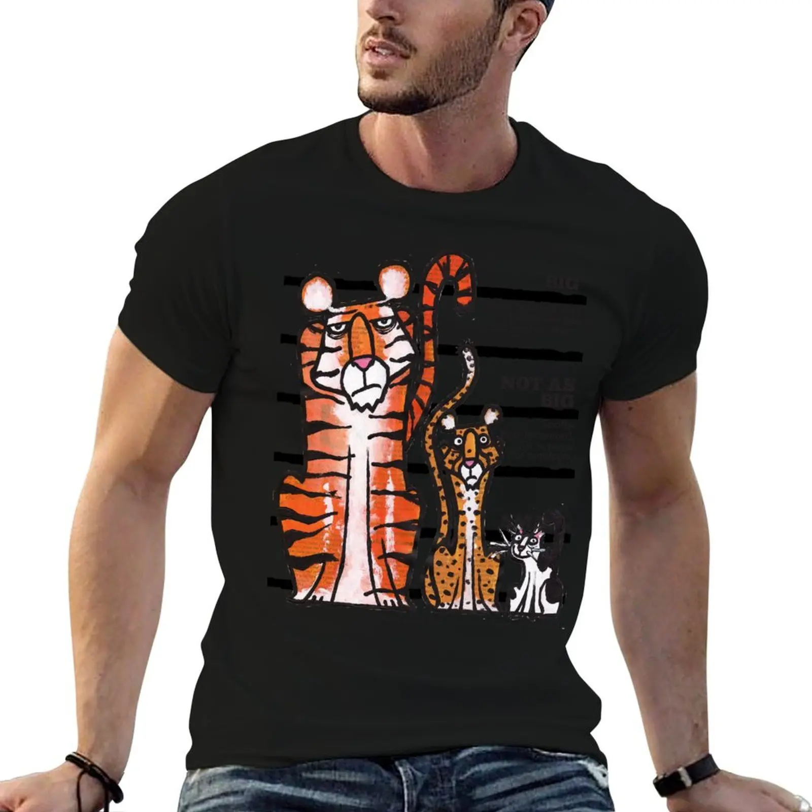 

Bigness of cats top T-Shirt man t shirts graphic man t shirt graphic T-Shirt
