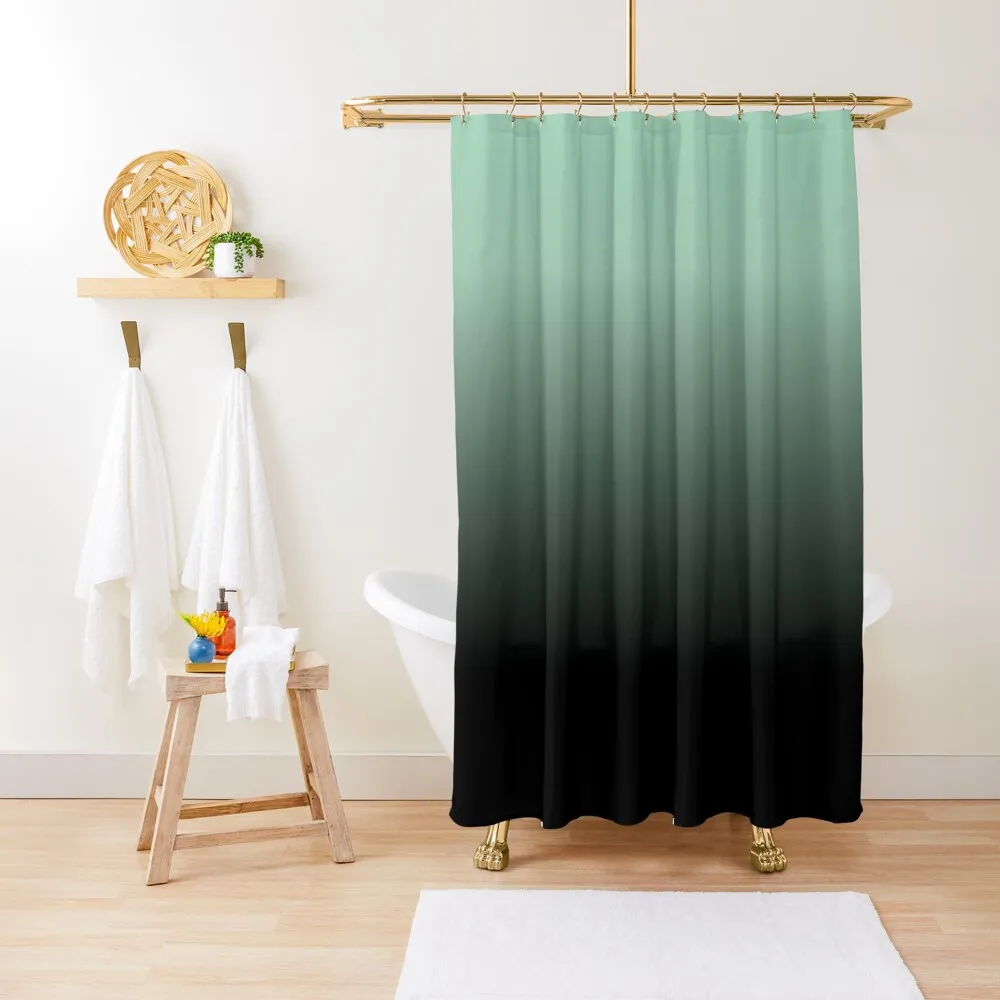 

Black And Mint Green Aesthetic Ombre Shower Curtain Bathroom Showers In The Bathroom Waterproof Bathroom Shower Curtain