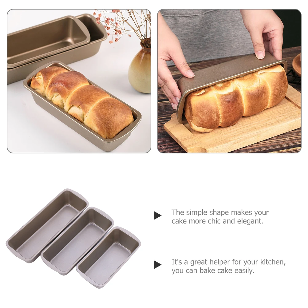 

3 Pcs Pan Bread Carbon Steel 27 23 5cm Toast Cooking Mold 19 5cm Baking Tools Kitchen Household Nonstick Toast Mold