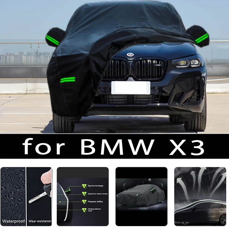 

For BMW X3 Car Covers Outdoor Waterproof Sun Rain Snow Protection UV Auto Cover 190T Car Protective Full Covers