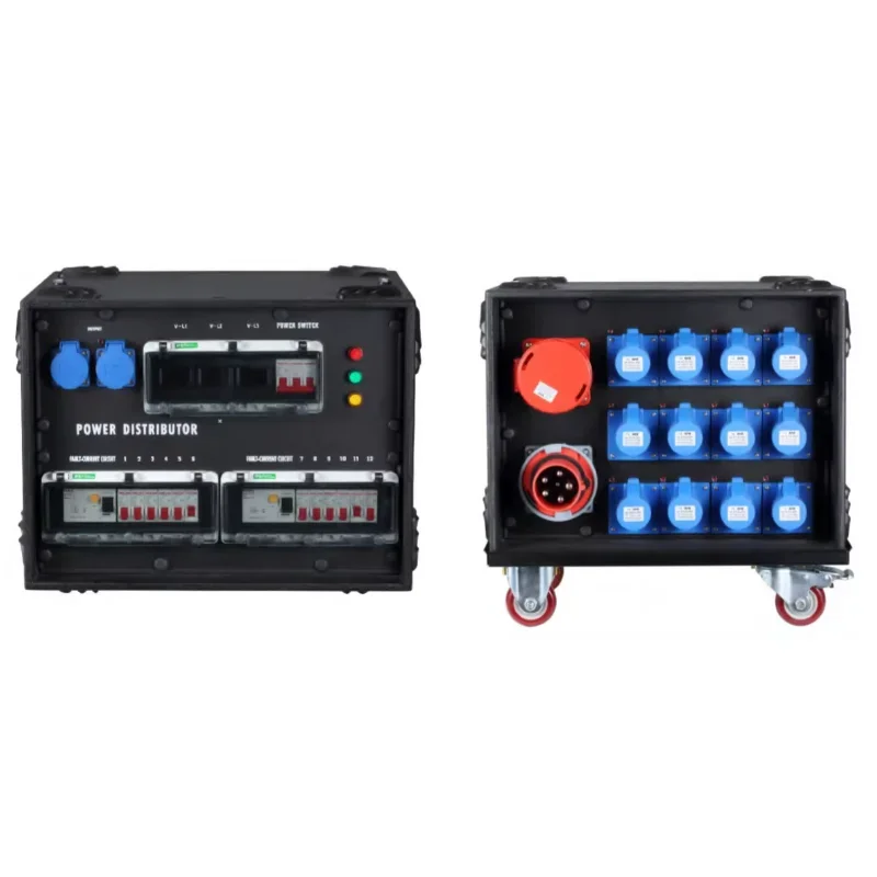 Waterproof 380V Audio Lighting Power Distro Box Equipment 63A 3 Phase CEE Power supply  Electrical Box