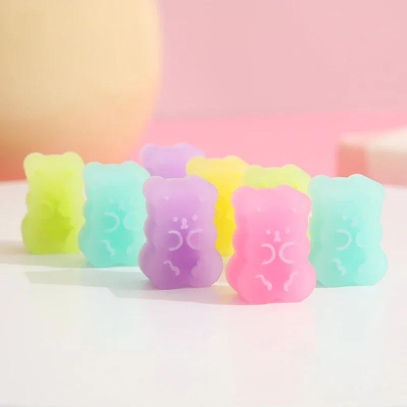 5-10pcs Jelly Color Erasers Kawaii Bear Pencil Rubber Erasers for Kids Writing Tool Korean Stationery School Office Supplies