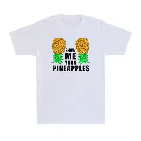 Anatomy of A Pineapple Swinger Funny Upside Down Pineapple Man T-Shirt Classic Pattern High Quality Cotton Tees Ropa Hombre