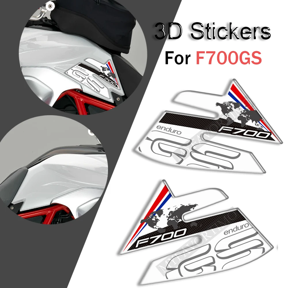 

Motorcycle Stickers Tank Pad Grips Gas Fuel Oil Kit Knee Protector For BMW F700GS F700 F 700 GS GSA ADV ADVENTURE