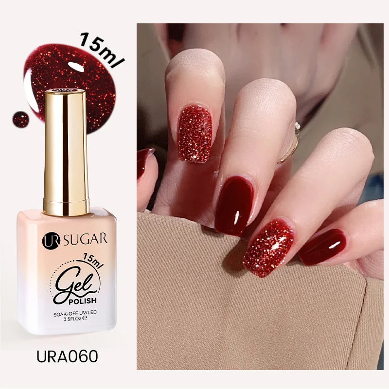 UR SUIKER 15 ml Wijn Rode Serie Kleur Gel Gel Vernissen Alle Voor Nagels Losweken UV LED Semi permanente Nail Art Gel Vernis