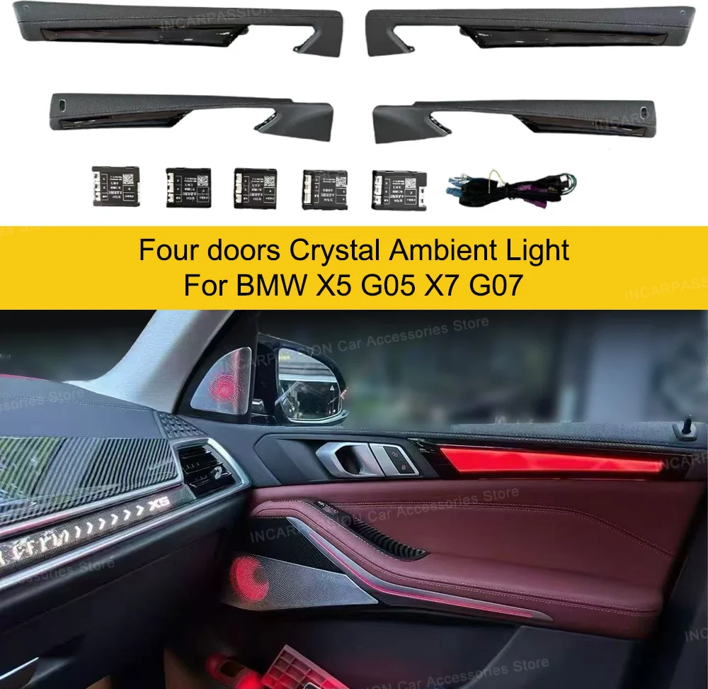 Four doors Dynamic Crystal Ambient Light For BMW X5 G05 Luminous 11color door Ambient Light