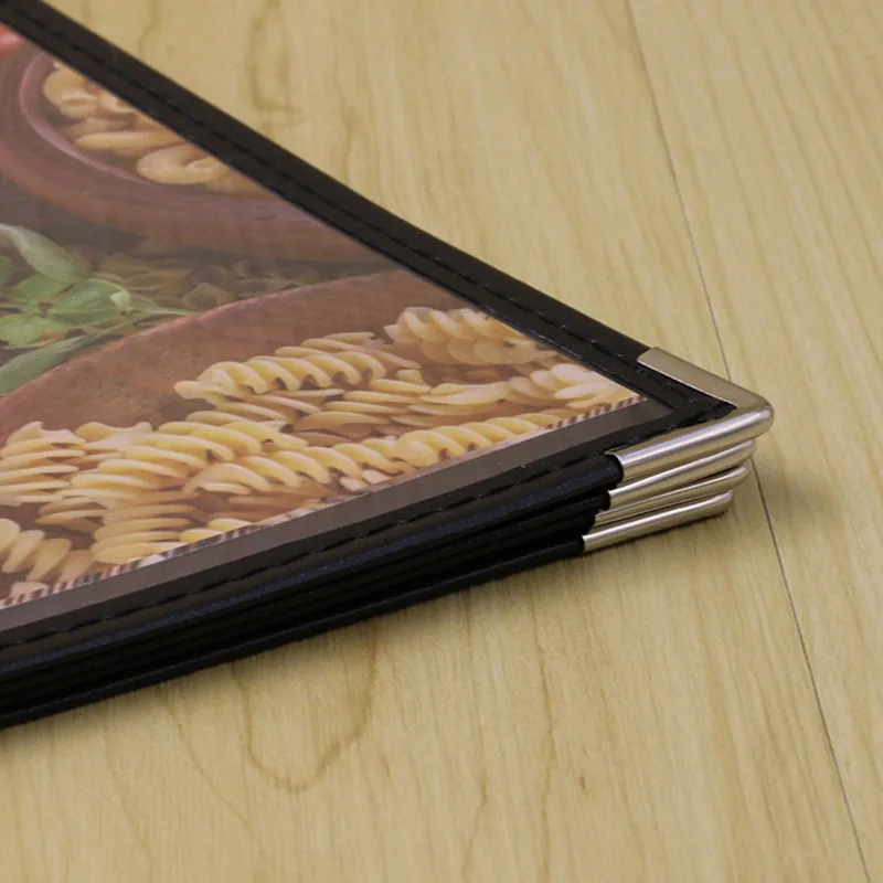 2Pcs Transparent Restaurant Menu Covers For A4 Size Book Style Cafe Bar 4 Pages 8 View
