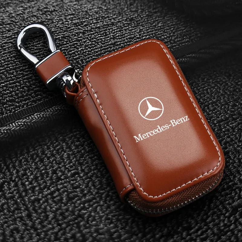 Leather Key Wallet Car Key Bag Multi Function Key Case For Mercedes Benz AMG GLE GLS CLS GLC CLA GLA GLK ML C197 R231 W167 W247