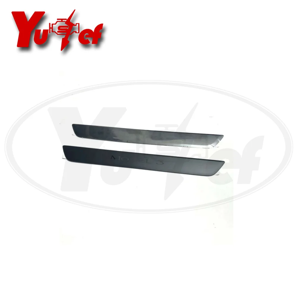 Pair Auto Parts for Tesla MODEL 3 Welcome Pedal Threshold Trim Bar 1504763-00-C