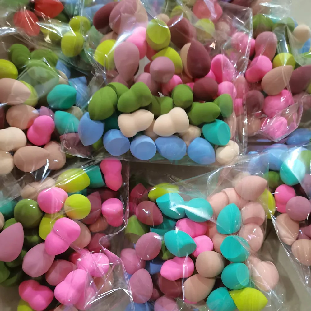 Esponja de maquiagem ultra macia, úmida e seca, dupla utilização, beleza, ovo, gota de água, corte oblíquo, sopro de maquiagem