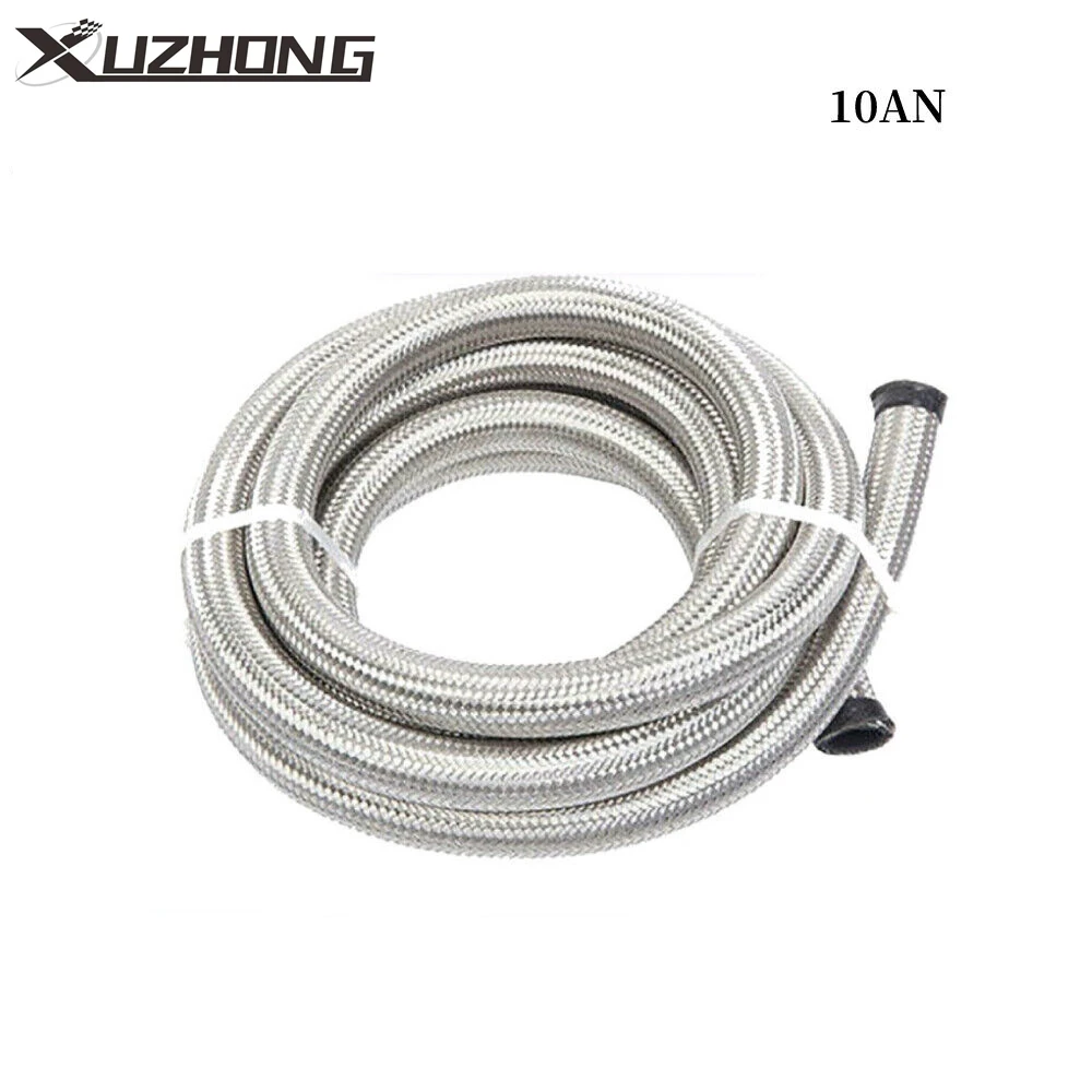 

16FT AN10 (ID 5/8") Hose Stainless Steel Braided CPE Oil Gas Fuel Hose Fuel Line