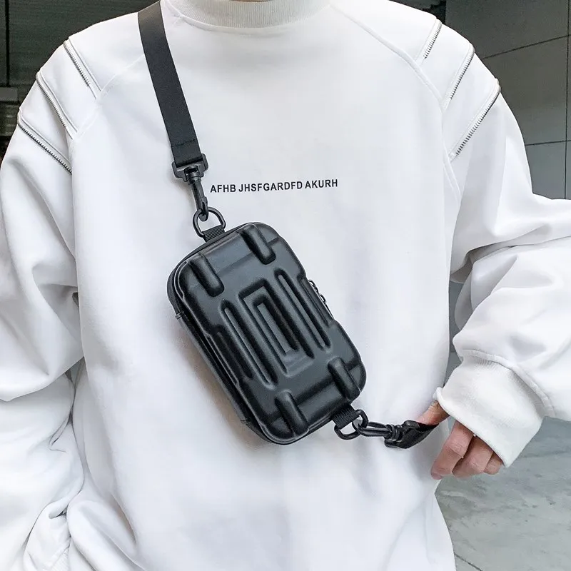 

Men's Casual Sling Chest Bag Lightweight Fashion Box Bag Unisex Minimalist Sling Crossbody Bag Outdoor Phone Shoulder Bag