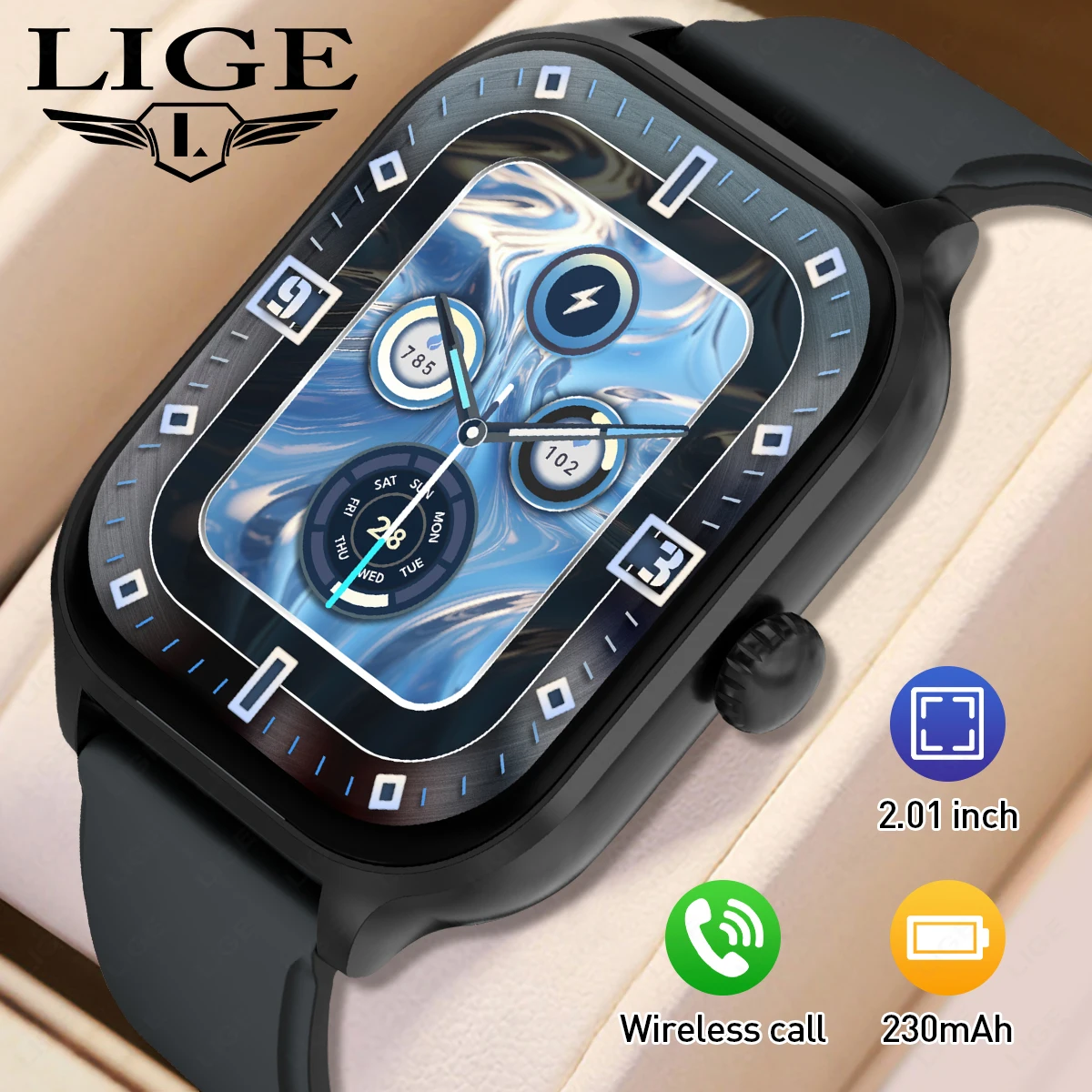 LIGE 2025 New Smartwatch For Men Women 2.01