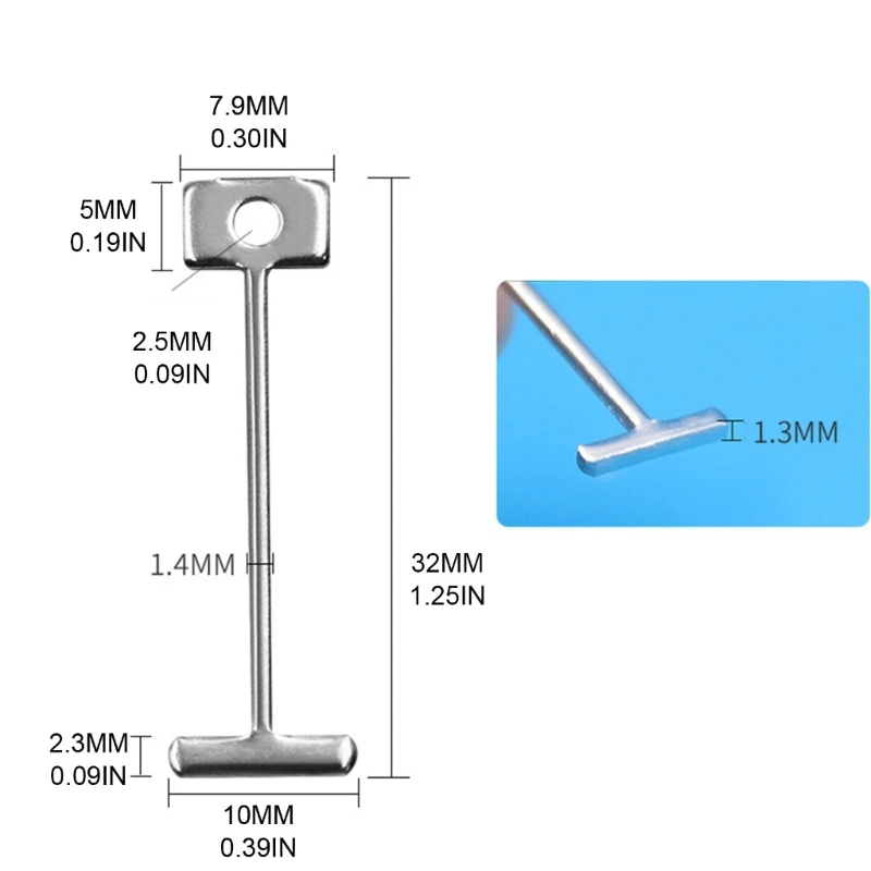 300Pcs 1/16" Replacement Steel Needles for Flooring Wall Tile Leveling System 1.4mm Leveler Replaceable Pin Reusable Dropship