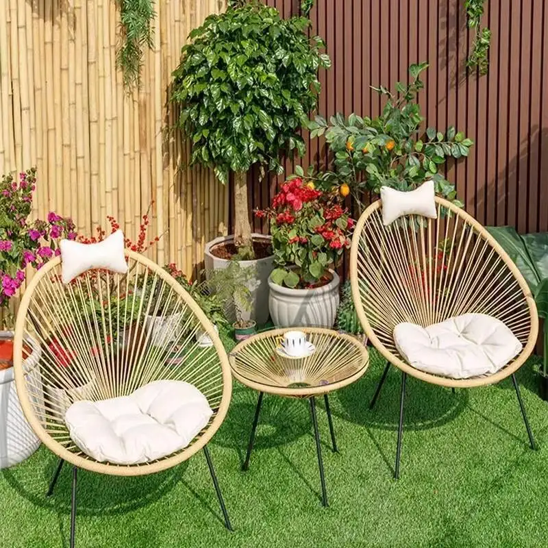 

Waterproof Retro Rattan Garden Furniture Sets Backyard Designer Italian Garden Furniture Sets Moving Adult Mueble Decorations
