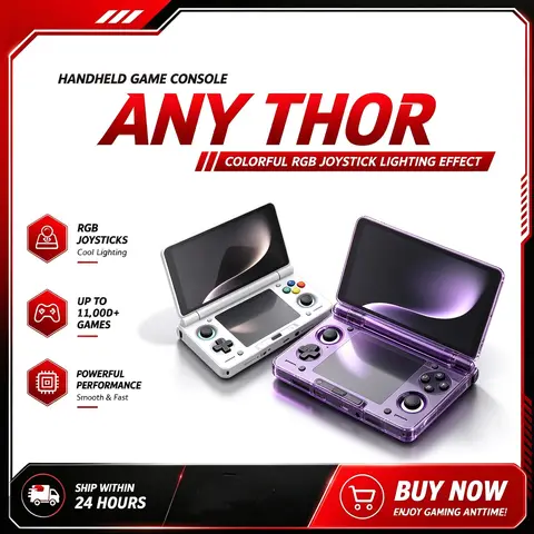 AYN Thor 6'' OLED Dual Screen Gaming Handheld Game Console 4K Ultra HD Screen Game Console Support Wi-Fi7+BT5.3 Pocket Player Console