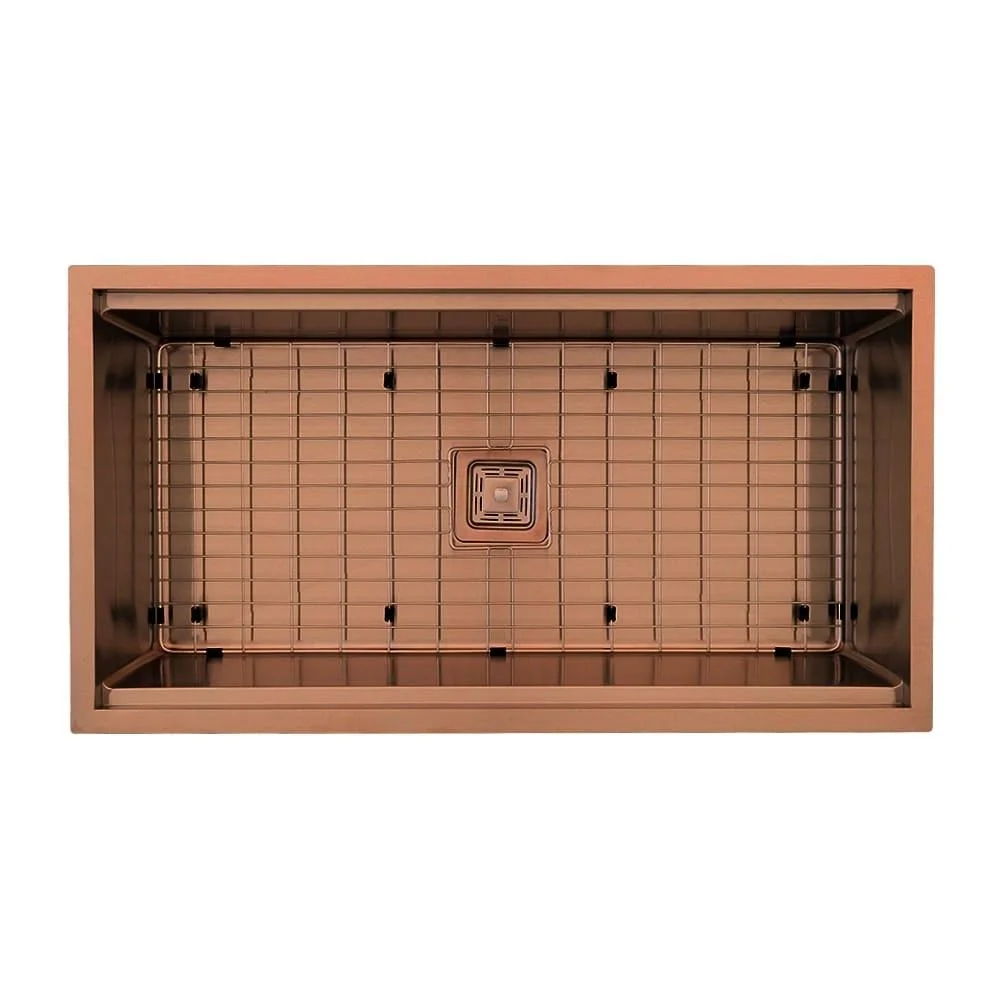 45 Inch Rose Gold Single Bowl Sink Kitchen Sink SUS304 Stainless Steel Undermount Workstation Kitchen Sink