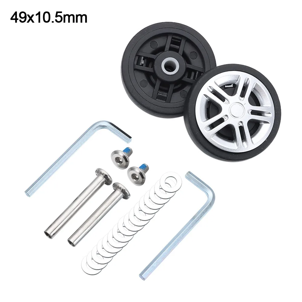 

Сменные колеса для чемодана, износостойкие с винтом, сменные колеса, бесшумные колесики, комплект для ремонта оси, аксессуары для багажа