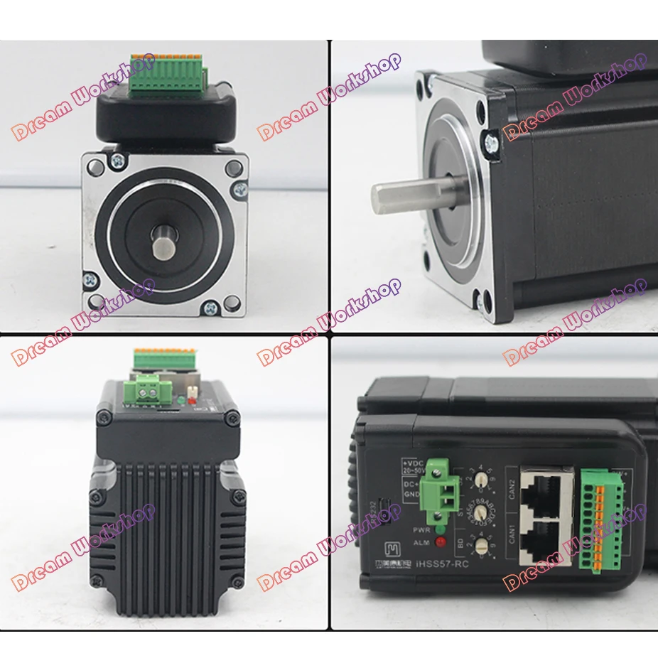 IHSS57-36-20-RC Nema 23 2-Phase 2Nm 4.5A JMC Integrated CANopen RS485 Modbus-RTU Stepper Motor & Driver for CNC Machine Kits