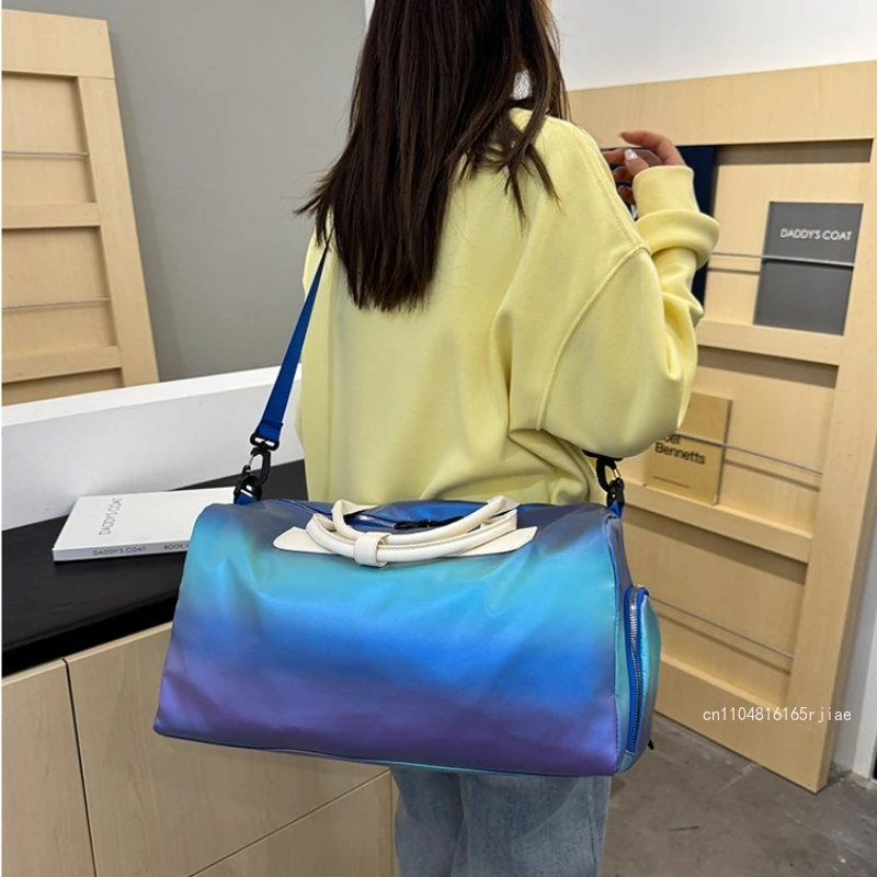 New Portable Fitness Bag with Dry Wet Separation Storage Bag Waterproof Business Travel Shoulder and Crossbody Luggage Bag
