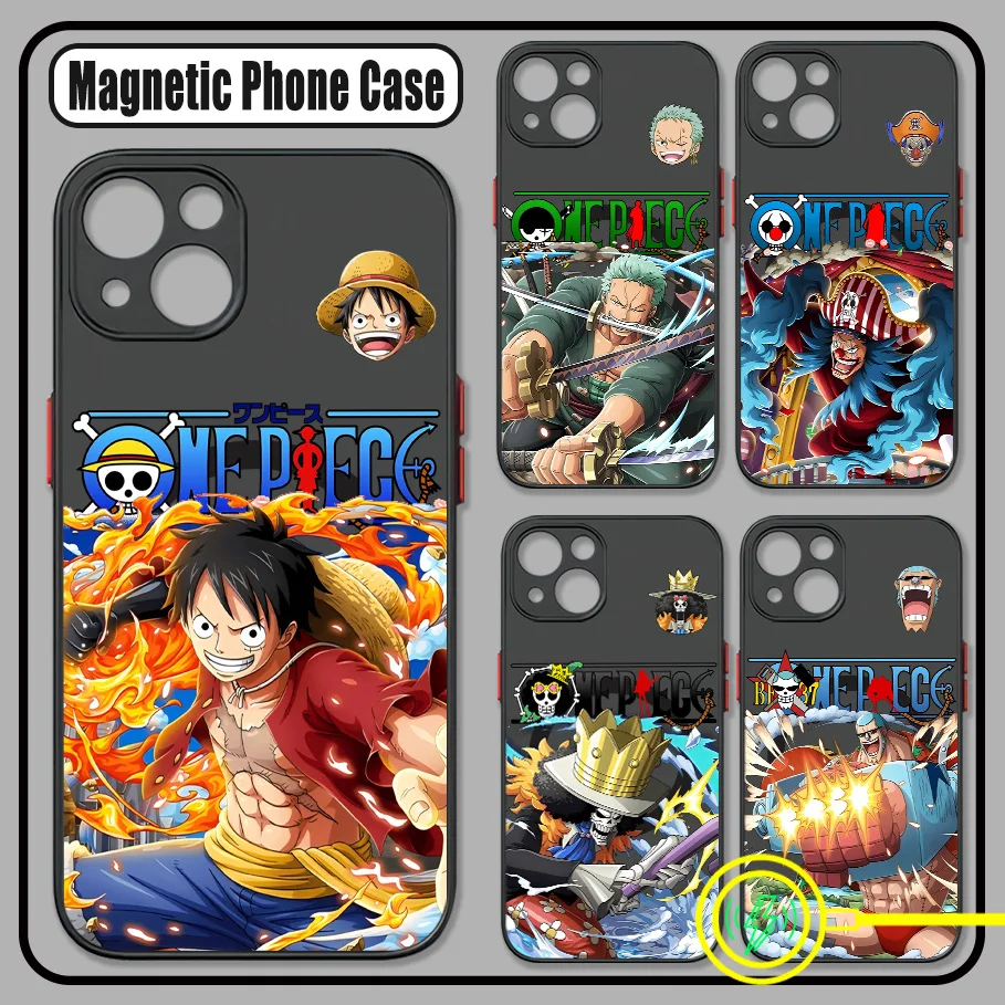 Anime Ones Pieces Luffys Zoros Phone Case For Samsung Galaxy S25 S24 S23 S22 S21 S20 FE Plus Ultra 5G Matte Magnetic
