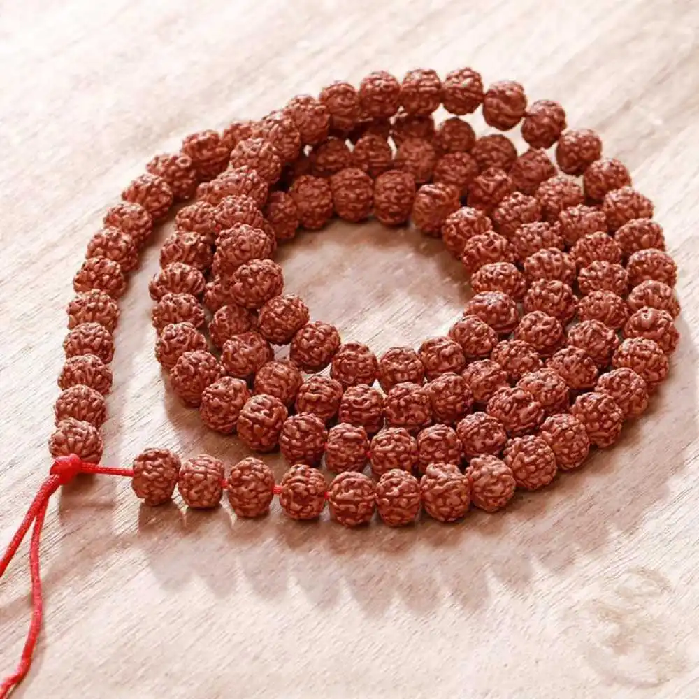 8MM RUDRAKSHA FACE RUDRAKSH MALA NEPAL 109 BEADS PRAYER YOGA Chain Chakra Yoga Wristband Beaded Bless Men