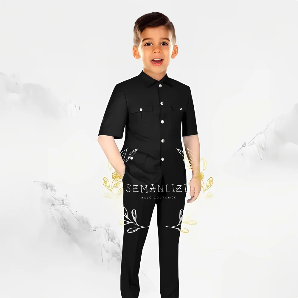 Tailor-Made Boy Suit 2 Pieces Classic Royal Blue Wedding Suit For Kids Slim Fit Tuxedos Costume Jacket Pant