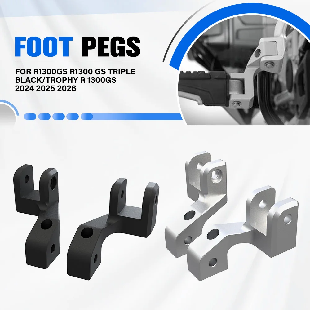 

For BMW R1300GS R1300 GS Triple Black/Trophy R 1300GS 2024 2025 2026 Motorcycle CNC Footrest Footpeg Lowering Kit Rider Foot Peg