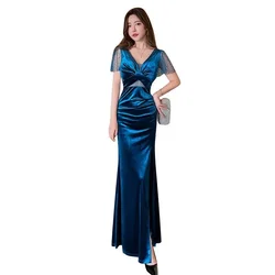 New No. 46 hot-selling long dress temperament slim sexy slim evening dress