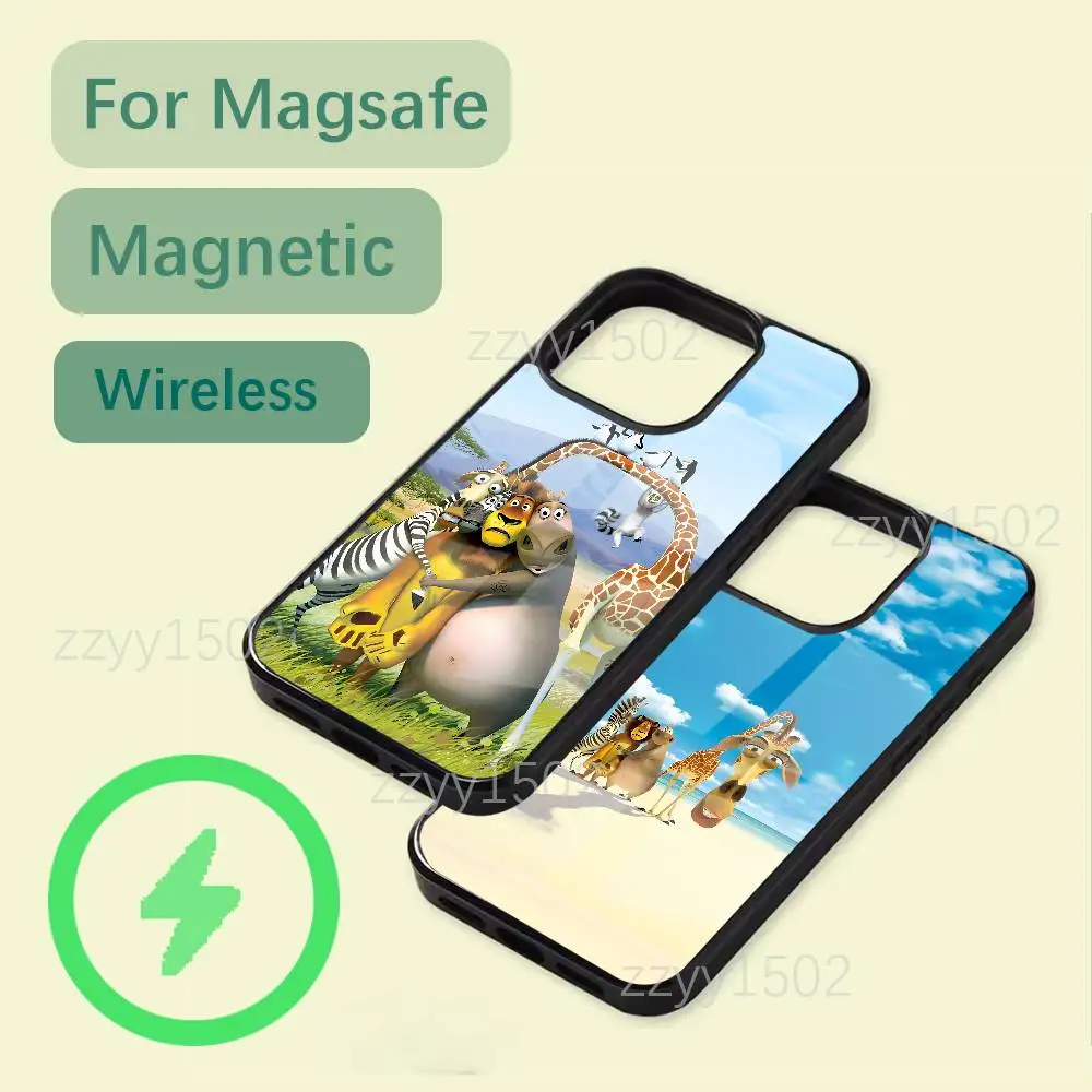 

M-MadagascarS Animals Phone Case For iPhone 17,16,15,14,13,12,11,Pro,Max,Plus,Mini,SE4,E Magsafe Wireless Charging
